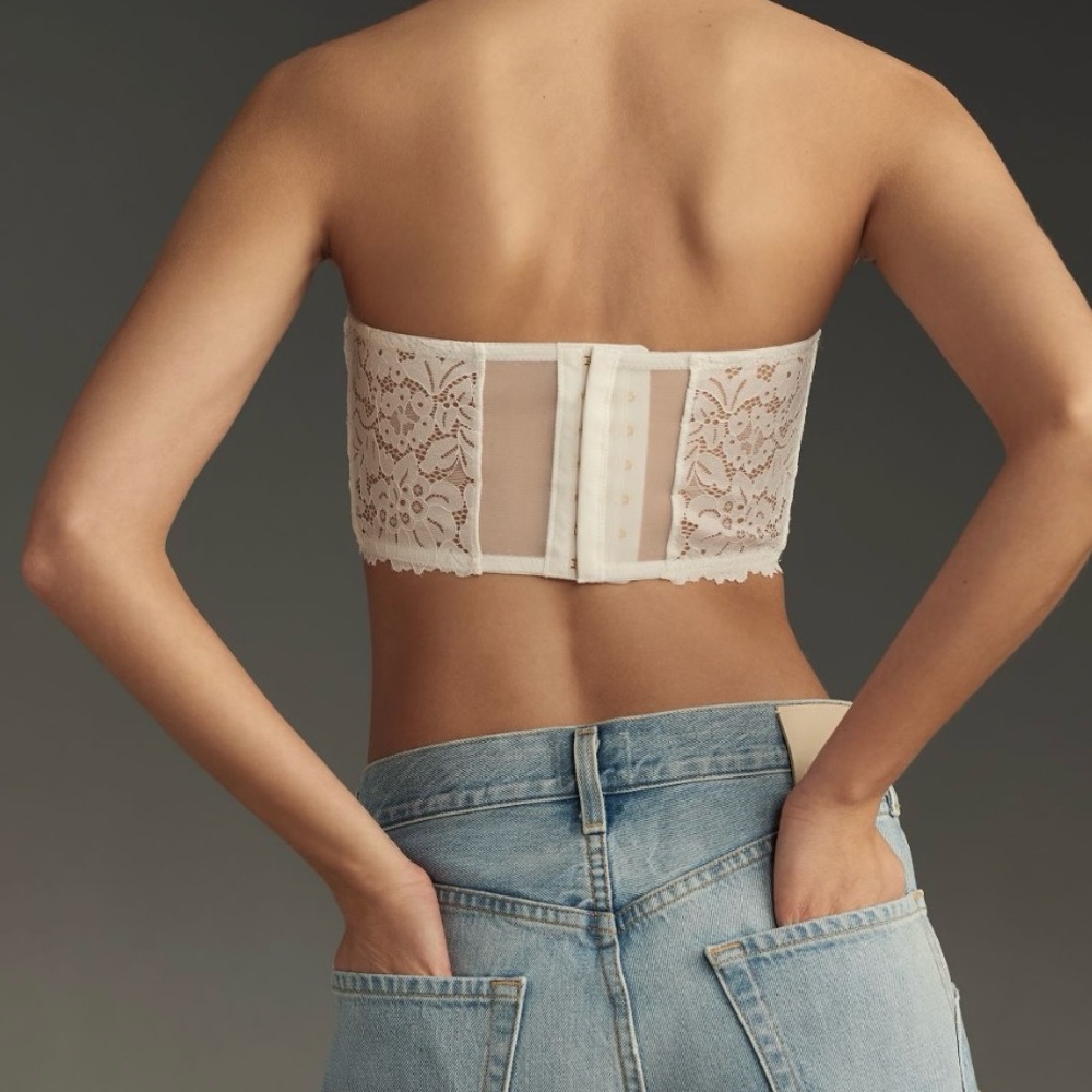 ANTHROPOLOGIE LACE BANDEAU SIZE LARGE - Picture 3 of 3